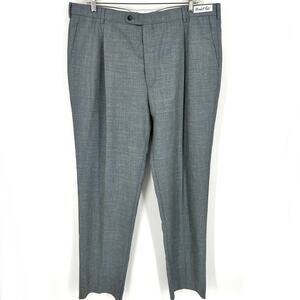 Vintage Marshall Fields Mens Wool Linen Silk Trousers Size 41 Waist Raw Hem NEW